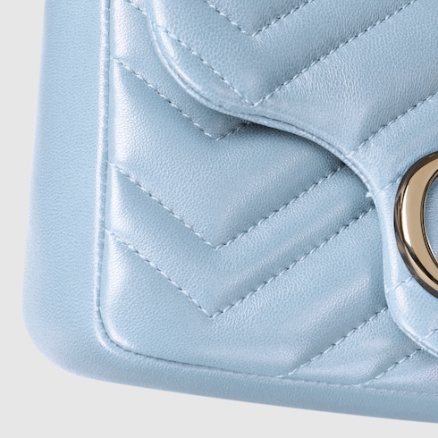 GG Marmont mini shoulder bag light blue