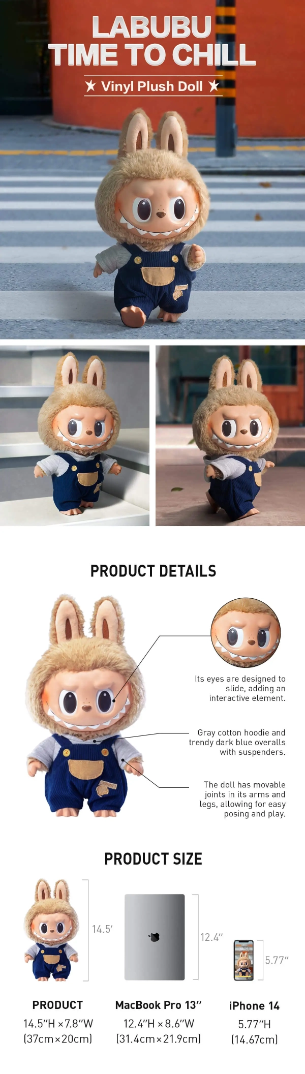 LABUBU Time to chill-Vinyl Plush Doll