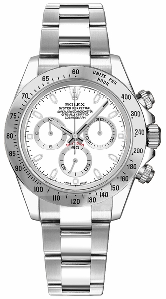 Cosmograph Daytona Chronograph White Dial Men's Watch 116520-0016