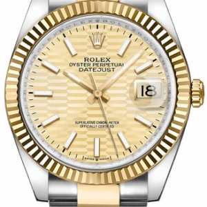 Datejust 36 18k Yellow Gold Fluted Bezel Unisex Watch 126233-0040