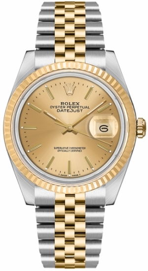 Datejust 36 Champagne Dial Unisex Watch 16233