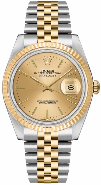 Datejust 36 Champagne Dial Unisex Watch 16233