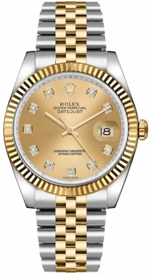 Datejust 36 Champagne Diamond Dial Watch 116233-0150