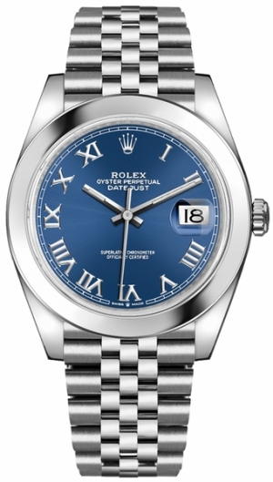 Datejust 41 Blue Dial Jubilee Bracelet Men's Watch 126300-0018
