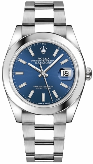 Datejust 41 Blue Dial Men's Watch 126300-0001