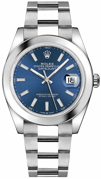 Datejust 41 Blue Dial Men's Watch 126300-0001