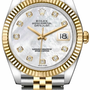 Datejust 41 Mother of Pearl Diamond Dial Men's Watch 126333-0018