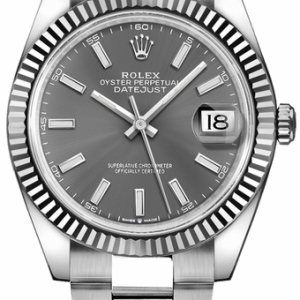 Datejust 41 Oystersteel Rhodium Men's Watch 126334-0013
