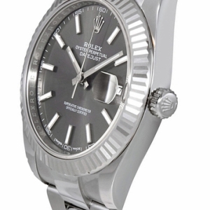 Datejust 41 Oystersteel Rhodium Men's Watch 126334-0013