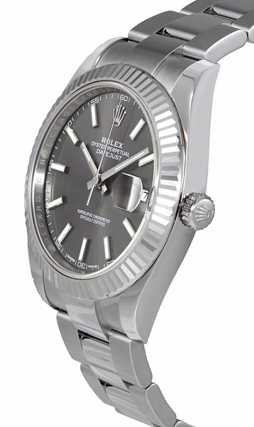 Datejust 41 Oystersteel Rhodium Men's Watch 126334-0013