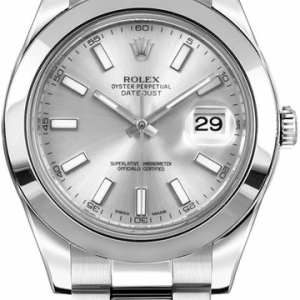 Datejust II 41 Silver Dial Men's Automatic Watch 116300-0007
