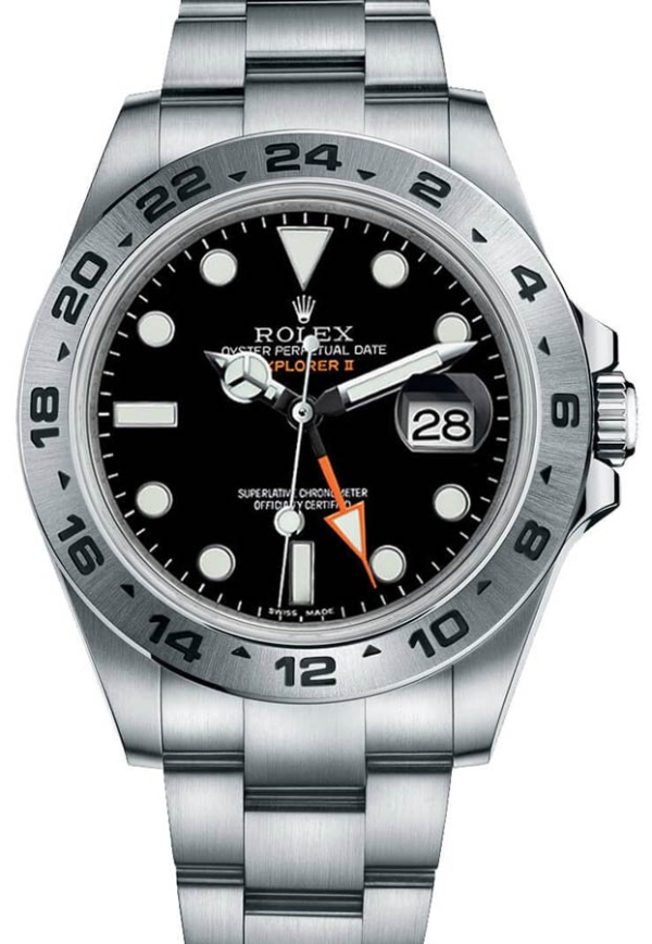 Explorer II Black Dial Stainless Steel Men's Watch 216570-0002