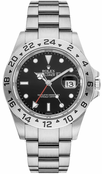 Explorer II GMT Stainless Steel Black Dial Men's Watch 16570