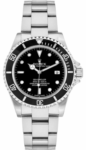 Sea-Dweller 4000 Black Dial Aluminum Bezel Men's Watch 16600