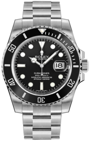 Submariner Date Black Dial Oystersteel Men's Watch 116610LN-0001