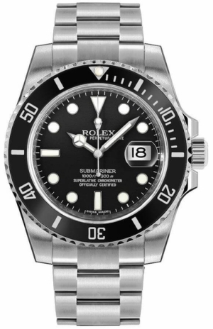 Submariner Date Oystersteel Black Dial Men's Watch 116610LN-0001