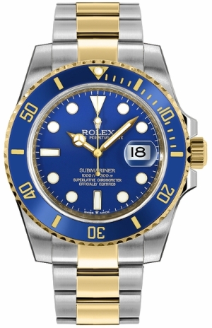 Submariner Date Royal Blue Dial Two Tone Men's Watch 126613LB