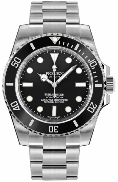 Submariner No Date Black Dial Men's Watch 114060-0002
