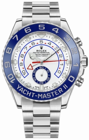 Yacht-Master II Oystersteel White Dial Men's Watch 116680-0002